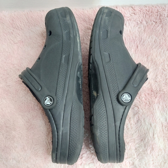 Crocs Fleece Lined Slip-on Sandals, Mens 8 Womens 10 Black - Picture 5 of 7